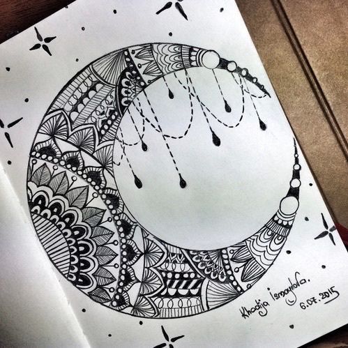 499x499 Et Techniques Pour Faire Un Mandala - Sun And Moon Mandala Drawing Tumblr
