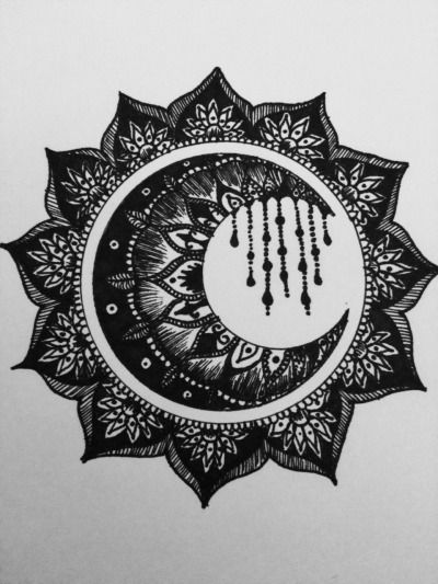 400x533 Sun And Moon Mandala Tumblr Drawing Altmodische - Sun And Moon Mandala Drawing Tumblr