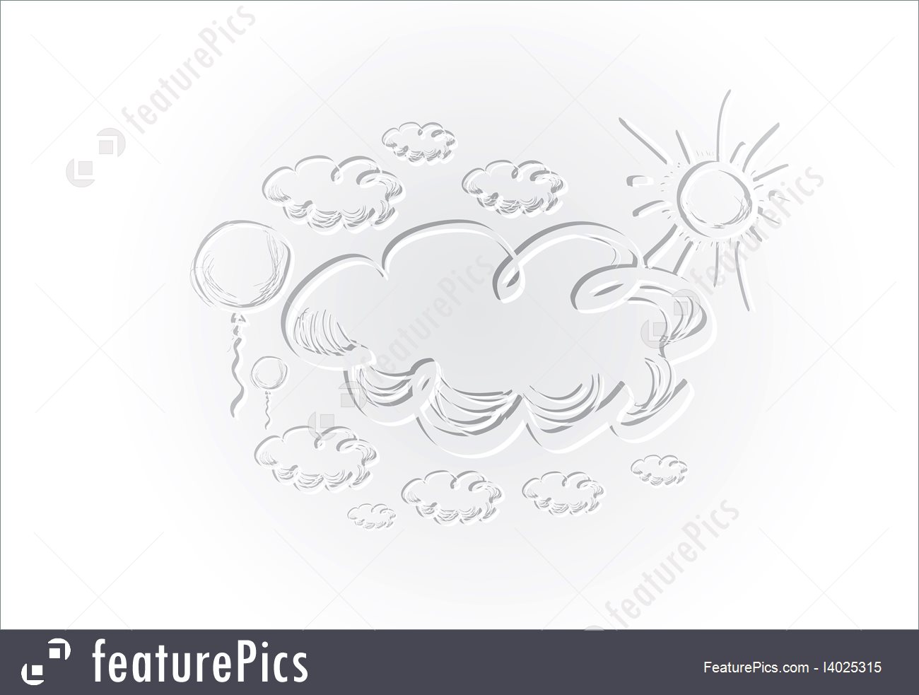 1300x983 Hand Drawing Sky Sun Stock Illustration - Sun And Sky Drawing