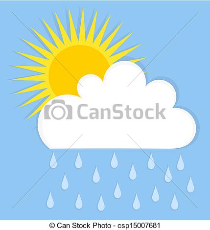 429x470 rain cloud and sun raining cloud and sun summer sky vector - Sun And Sky Drawing
