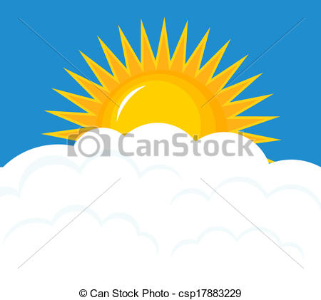 450x421 sun rise over clouds sun rising over clouds sky vector illustration - Sun And Sky Drawing