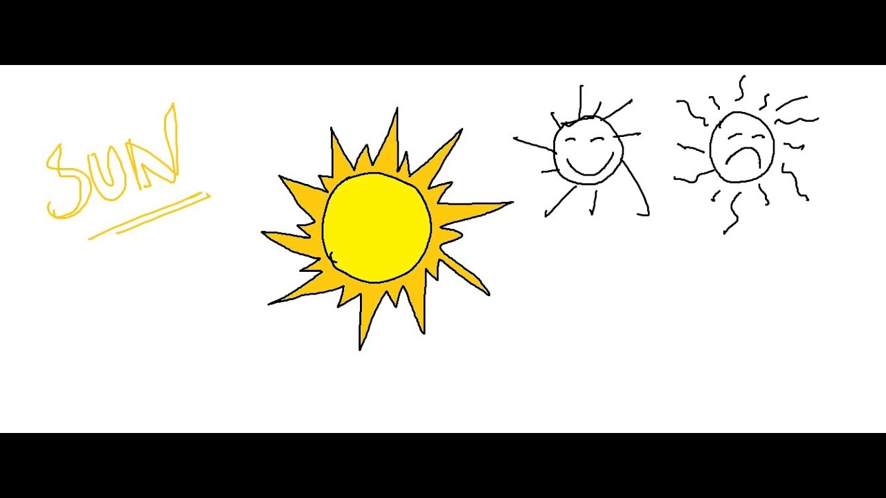 1280x720 Easy Kids Drawing Lessons How To Draw A Cartoon Sun - Sun Cartoon Drawing