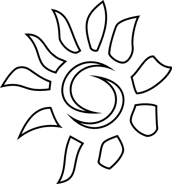 558x599 Drawing Sun Free Download On Unixtitan - Sun Clipart Drawing