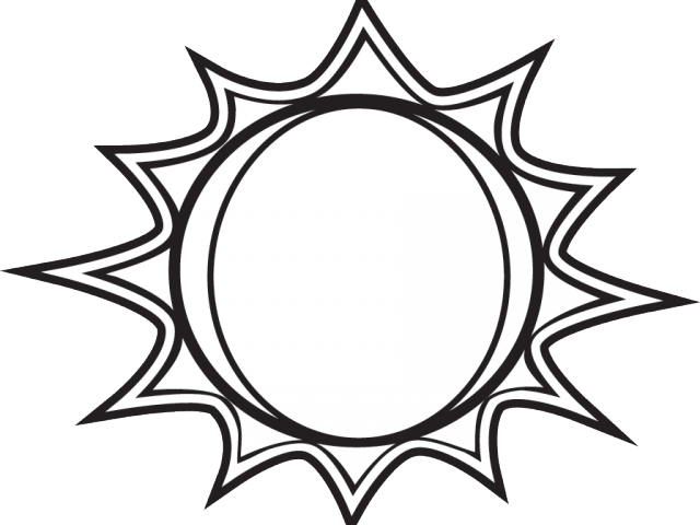 640x480 Sun Clipart Clipart Line Drawing - Sun Clipart Drawing