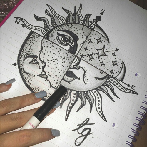 500x500 Image About Art - Sun Drawing