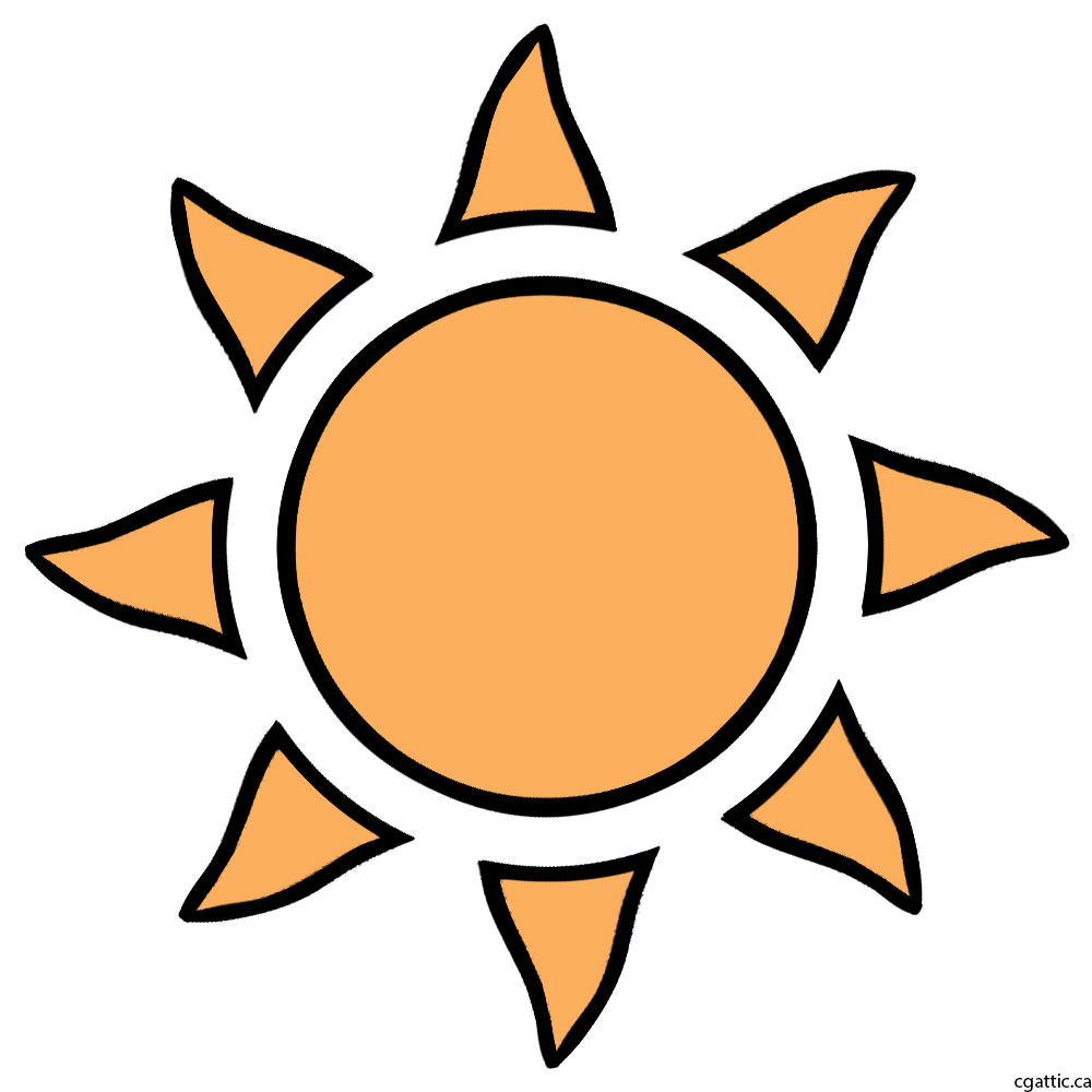 1000x1000 Sun Cartoon Drawing In Steps With Photoshop - Sun Drawing