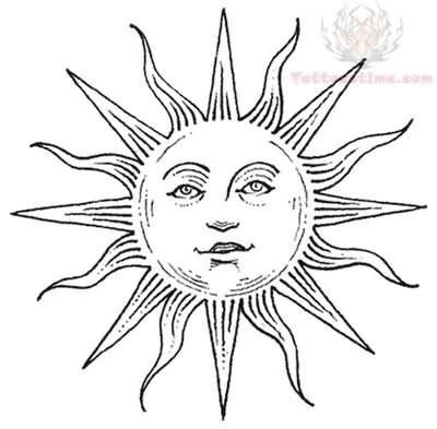 400x393 Sun Tattoo Designs Drawing - Sun Drawing