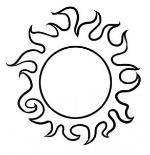 293x302 Sun Drawings Image Group - Sun Drawing Black And White