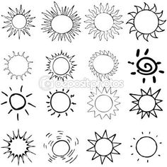 236x236 Simple Sun Drawing Black And White - Sun Drawing Black And White