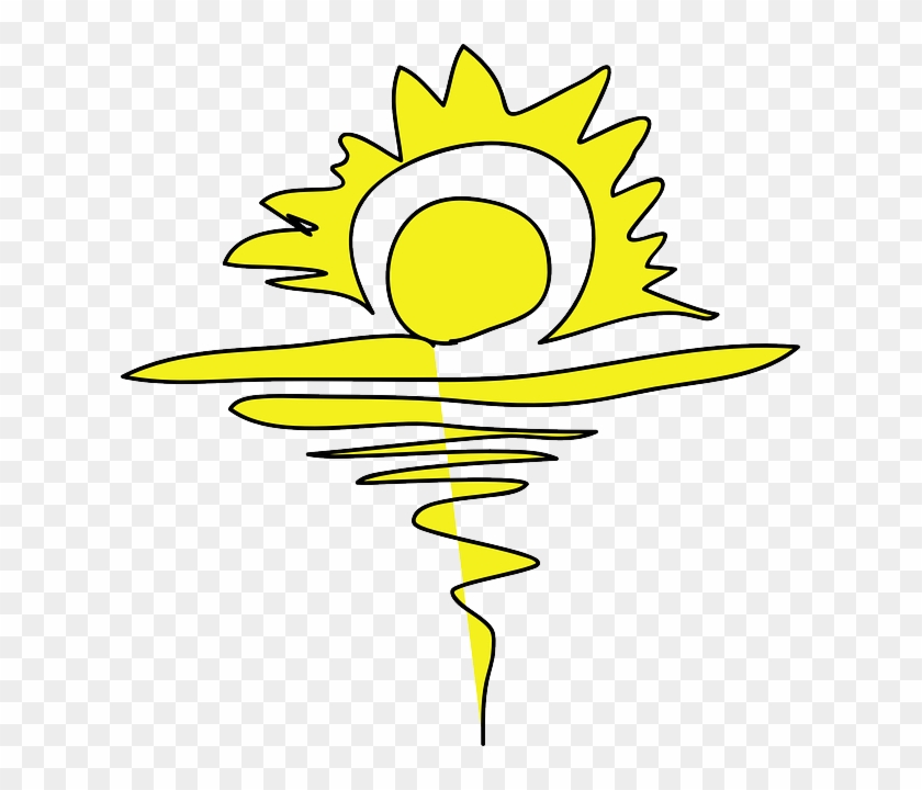 840x720 Free Water, Yellow, Drawing, Beach, Sun, Cartoon, Free - Sun Drawing Clip Art