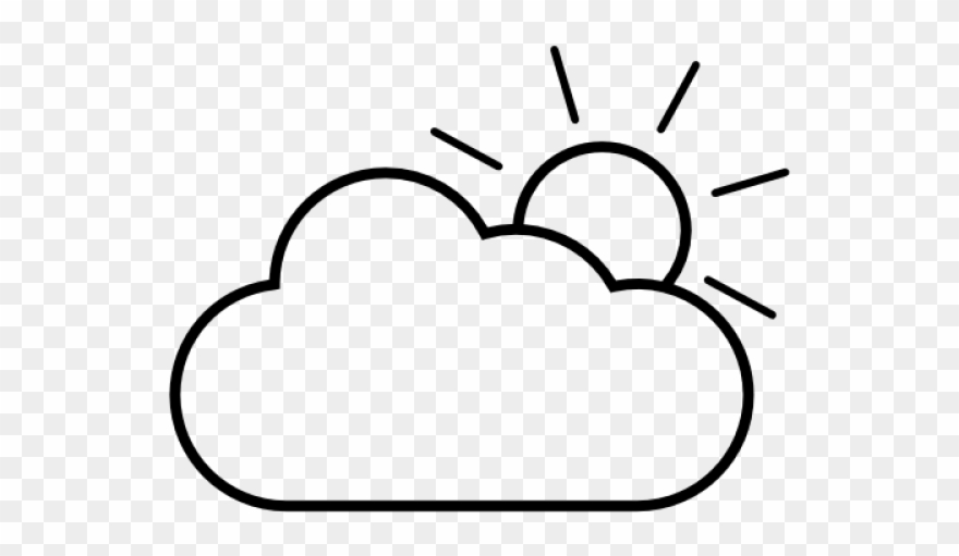 880x511 Gloomy Clipart Cloudy - Sun Drawing Clip Art