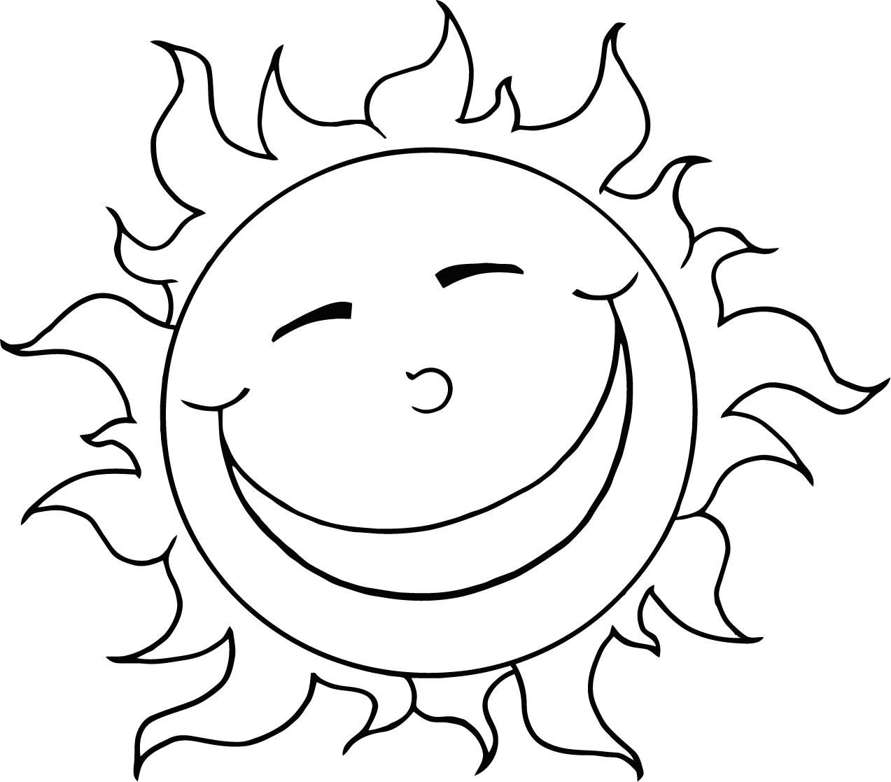 1273x1117 Sun Coloring Pages To Download And Print For Free Shabloni Sun - Sun Drawing For Kid