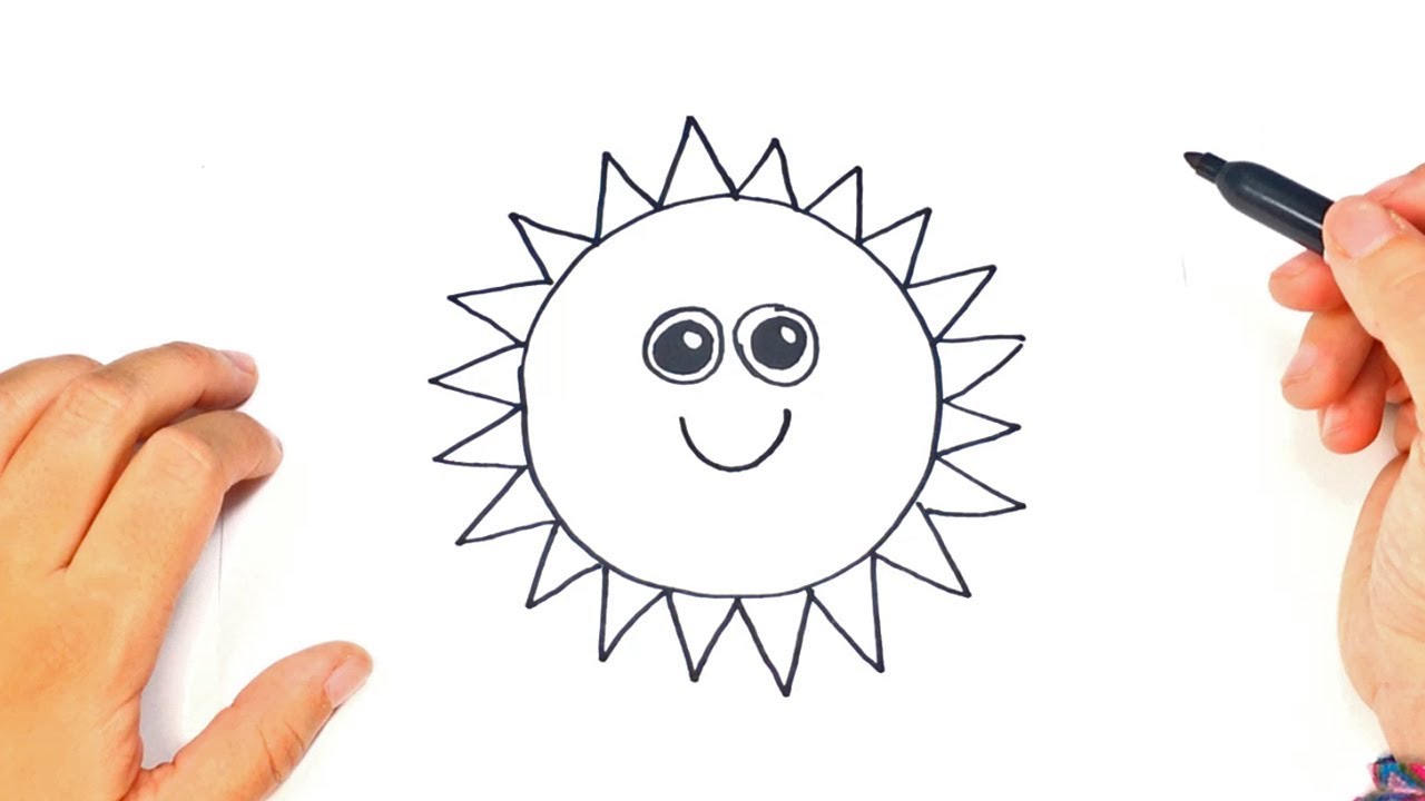 1280x720 How To Draw The Sun Step - Sun Drawing Images
