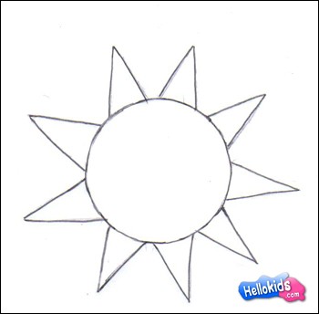 350x344 How To Draw How To Draw A Smiling Sun - Sun Drawing Images