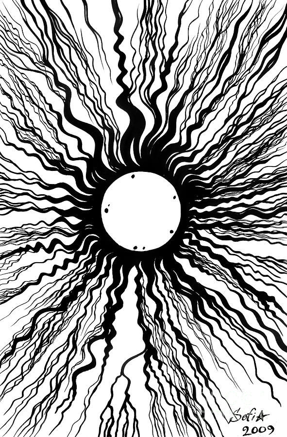 591x900 Black Sun Of The Desert Drawing - Sun Drawing Images