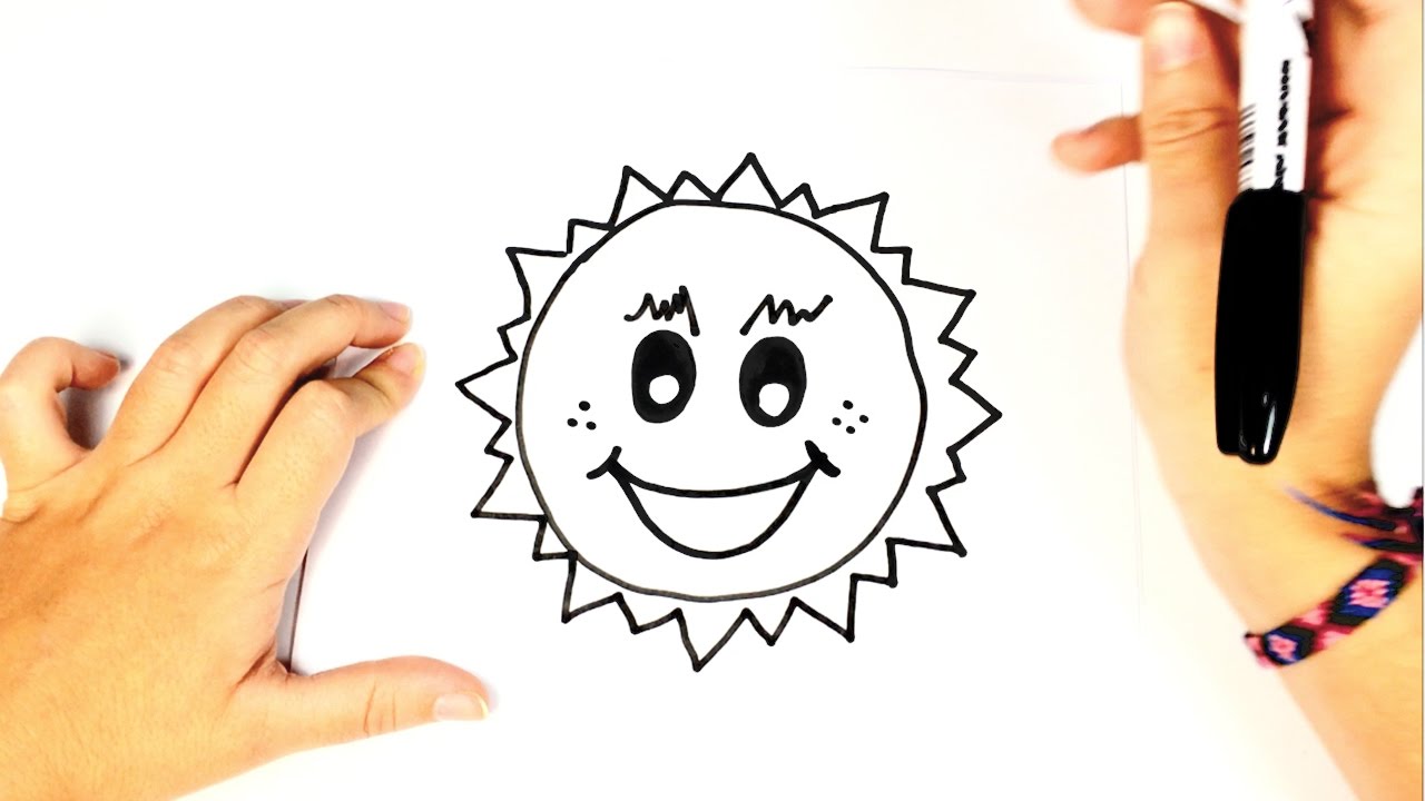 1280x720 How To Draw The Sun Easy Sun Drawing Lesson Tutorial - Sun Drawing Pictures