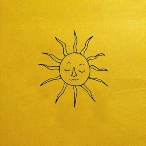 500x500 Aesthetic, Drawing, Sun, Tumblr, Yellow On We Heart It - Sun Drawing Pictures