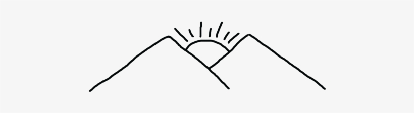 820x224 Mountain Draw Png - Sun Drawing Png