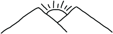 474x144 Download Mountain Draw Png - Sun Drawing Png