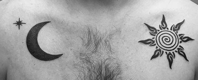 640x260 Tribal Sun Tattoo Designs For Men - Sun Drawing Tattoo