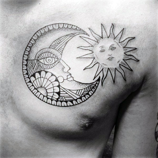 600x600 Sun Tattoo Designs For Men - Sun Drawing Tattoo