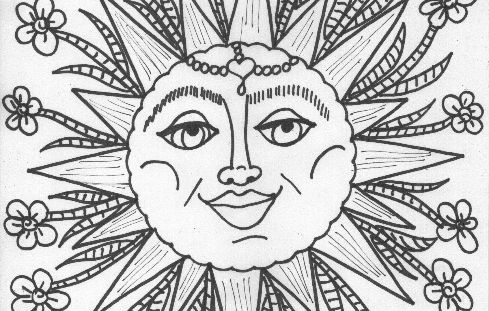 1694x1080 dumielauxepices face sunshine trippy sun drawing - Sun Drawing With Face