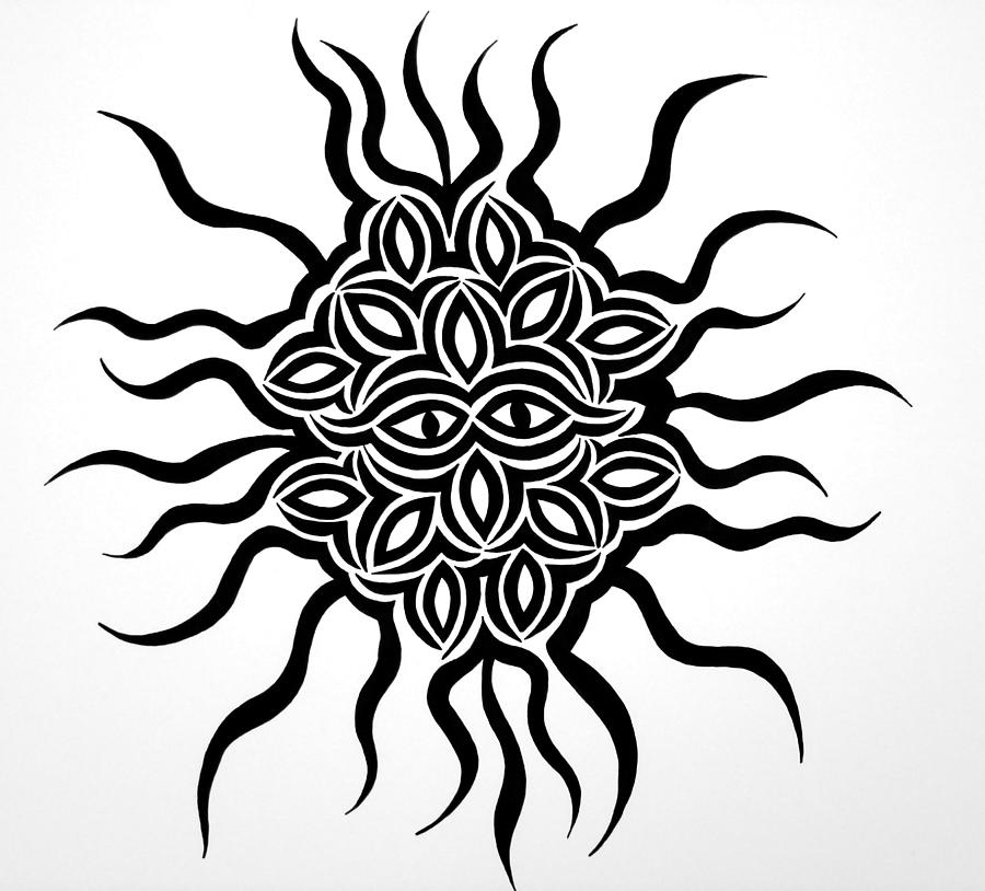 900x814 December Sun Drawing - Sun Face Drawing