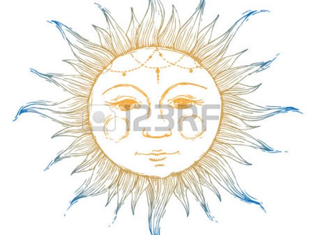 640x480 Drawn Sun Face Drawing - Sun Face Drawing