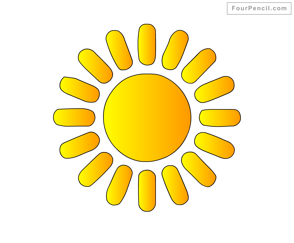1250x1032 How To Draw Sun For Kids Step - Sun Kids Drawing
