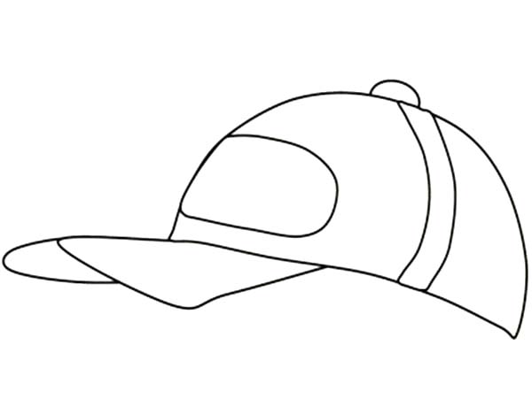 600x451 Kids Drawing Of Baseball Cap Coloring - Sun Kids Drawing