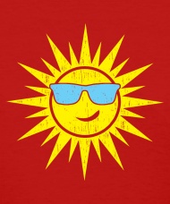 190x228 sun comic drawn kids drawing sunglasses women's t shirt spreadshirt - Sun Kids Drawing