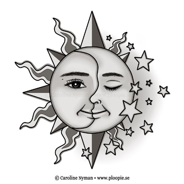 Sun Moon And Stars Drawing at Explore collection