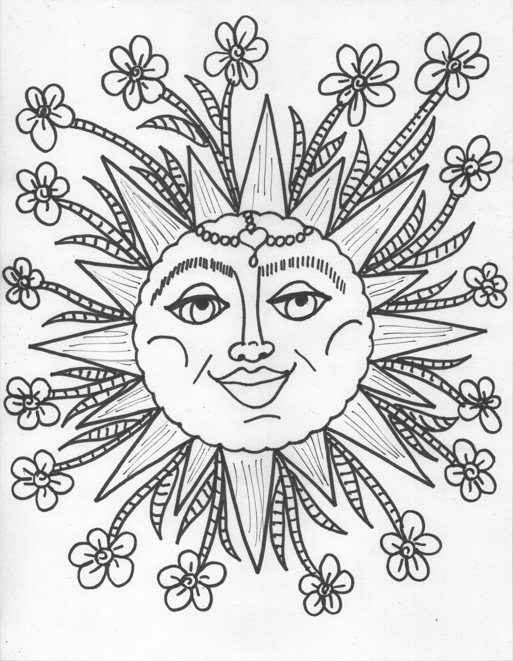 1694x2180 Sun Moon And Stars Drawing Coloring Pages Jennymorgan Image - Sun Moon And Stars Drawing