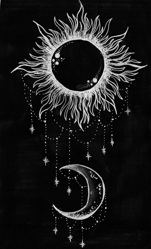 500x823 Drawing Art Hippie Boho Moon Stars Sun Spiritual Airbeneathmywings - Sun Moon And Stars Drawing