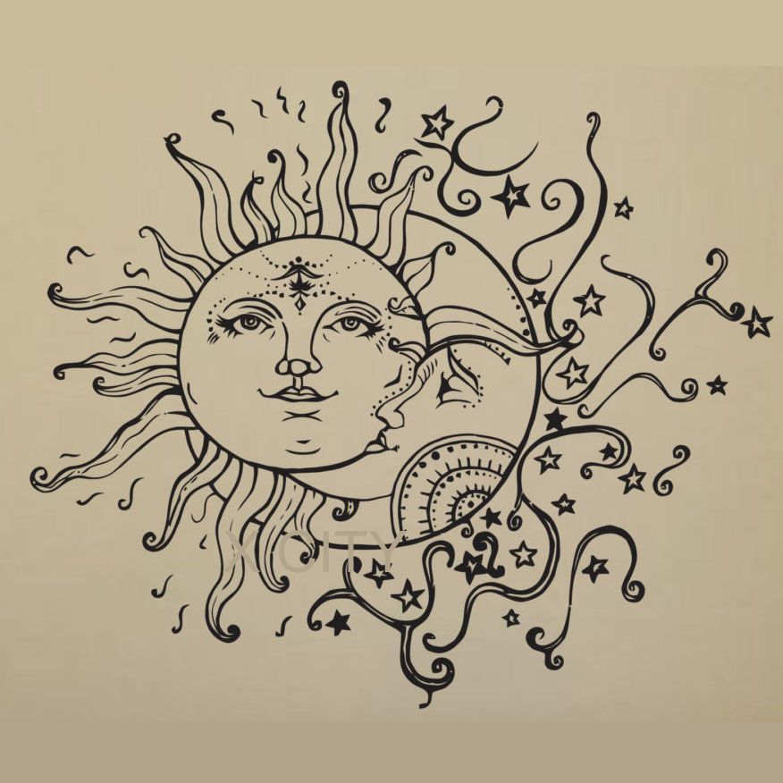 Sun Moon Stars Drawing at Explore collection of