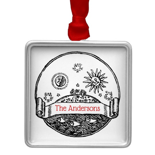 540x540 Vintage Sun Moon Stars Ocean Planet Earth Drawing Christmas - Sun Moon Stars Drawing