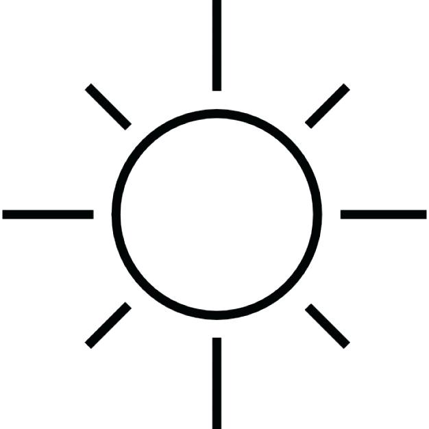 626x626 Sun Drawing Free Download - Sun Outline Drawing