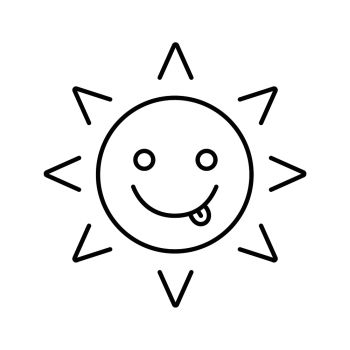 350x350 You Searched For Foolish Sun Emoticon Vector Isolated Outline - Sun Outline Drawing