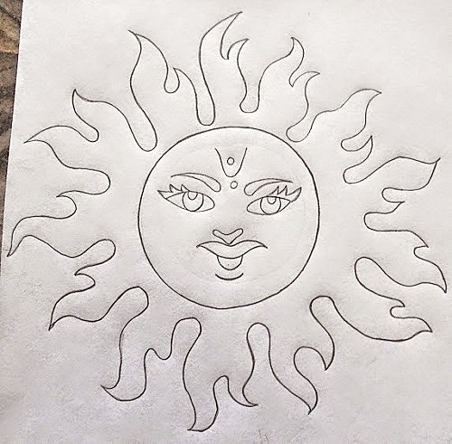 500x491 Sun Pencil Drawings - Sun Pencil Drawing