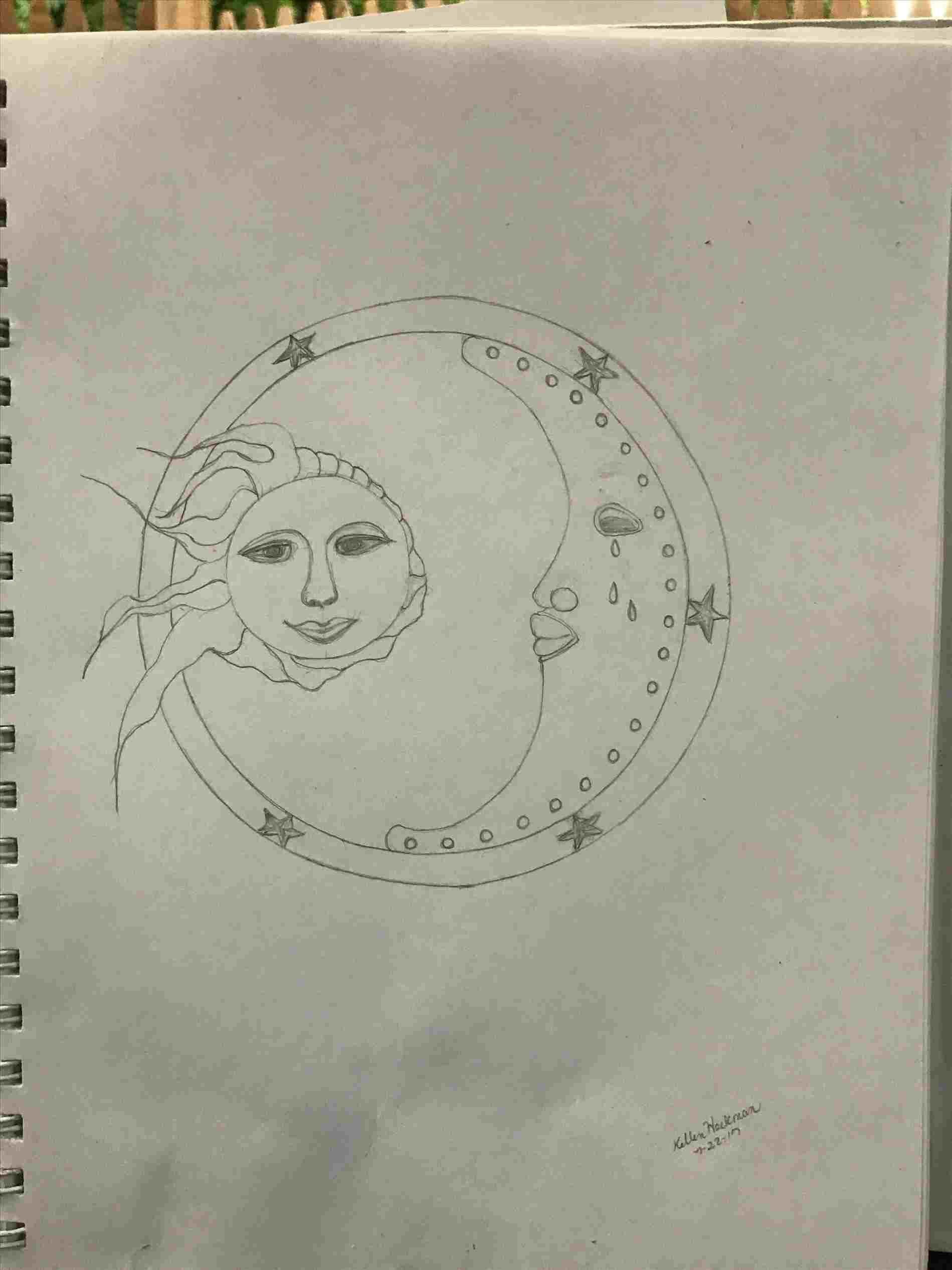 1899x2533 Sun And Moon Pencil Drawing - Sun Pencil Drawing