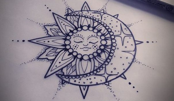 605x350 Sun Tattoo Designs Meaning Best Tattoos Designs - Sun Tattoo Drawing