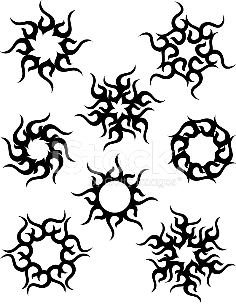 796x1024 Tribal Tattoo Sun Stock Vector - Sun Tattoo Drawing