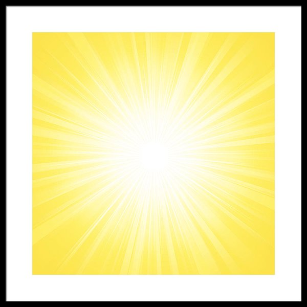 600x600 Sunbeam Framed Print - Sunbeam Drawing