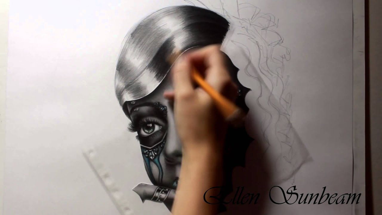 1280x720 Drawing Lady Gaga - Sunbeam Drawing