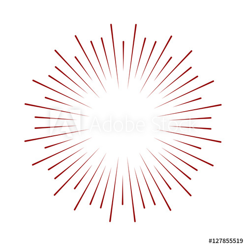 500x500 rays radiating from a center linear drawing of rays of the sun - Sunburst Drawing