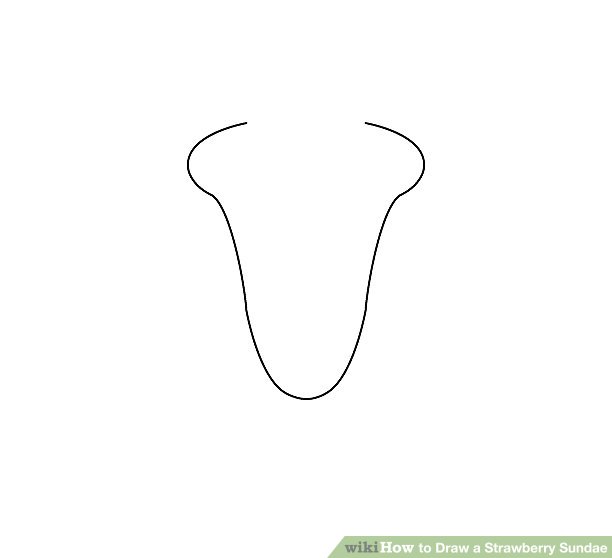 612x558 how to draw a strawberry sundae steps - Sundae Drawing