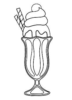252x350 ice cream sundae drawing coloring pages, free coloring pages - Sundae Drawing