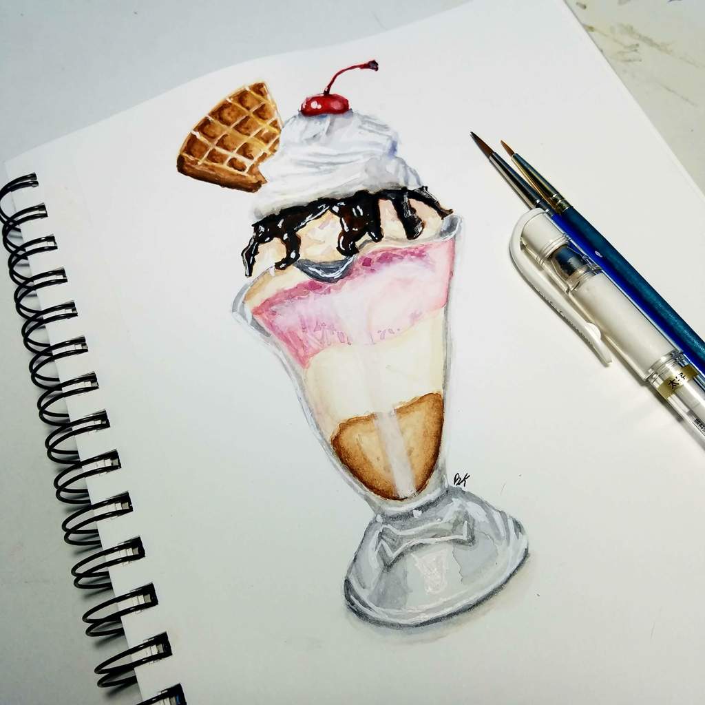 1024x1024 oodles of doodles feb day icecream sundae amino - Sundae Drawing