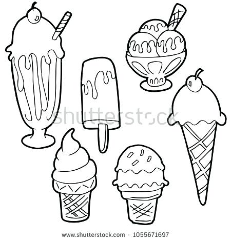 450x470 printable ice cream sundae coloring pages - Sundae Drawing