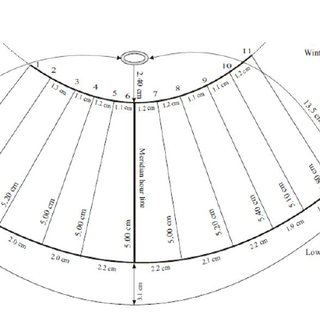 320x320 Drawing Of The Line Grid Of The Cylindrical Sundial - Sundial Drawing